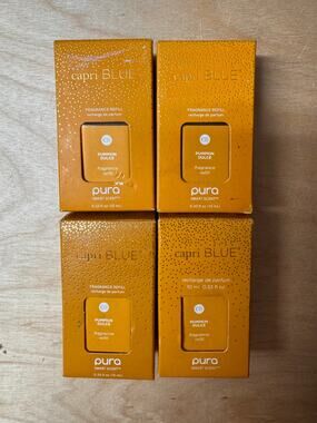 Capri Blue Pura Smart Scent SET OF 4 Pumpkin Dulce Fragrance Refill, NEW IN BOX